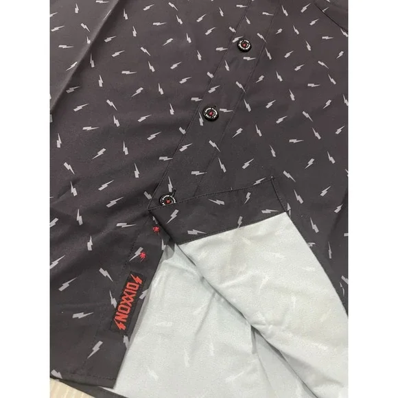 ⚡️ Dixxon Flannel Co. The Bolt Black Grey Gray Party Shirt L BNIB W/ Tag ⚡️.